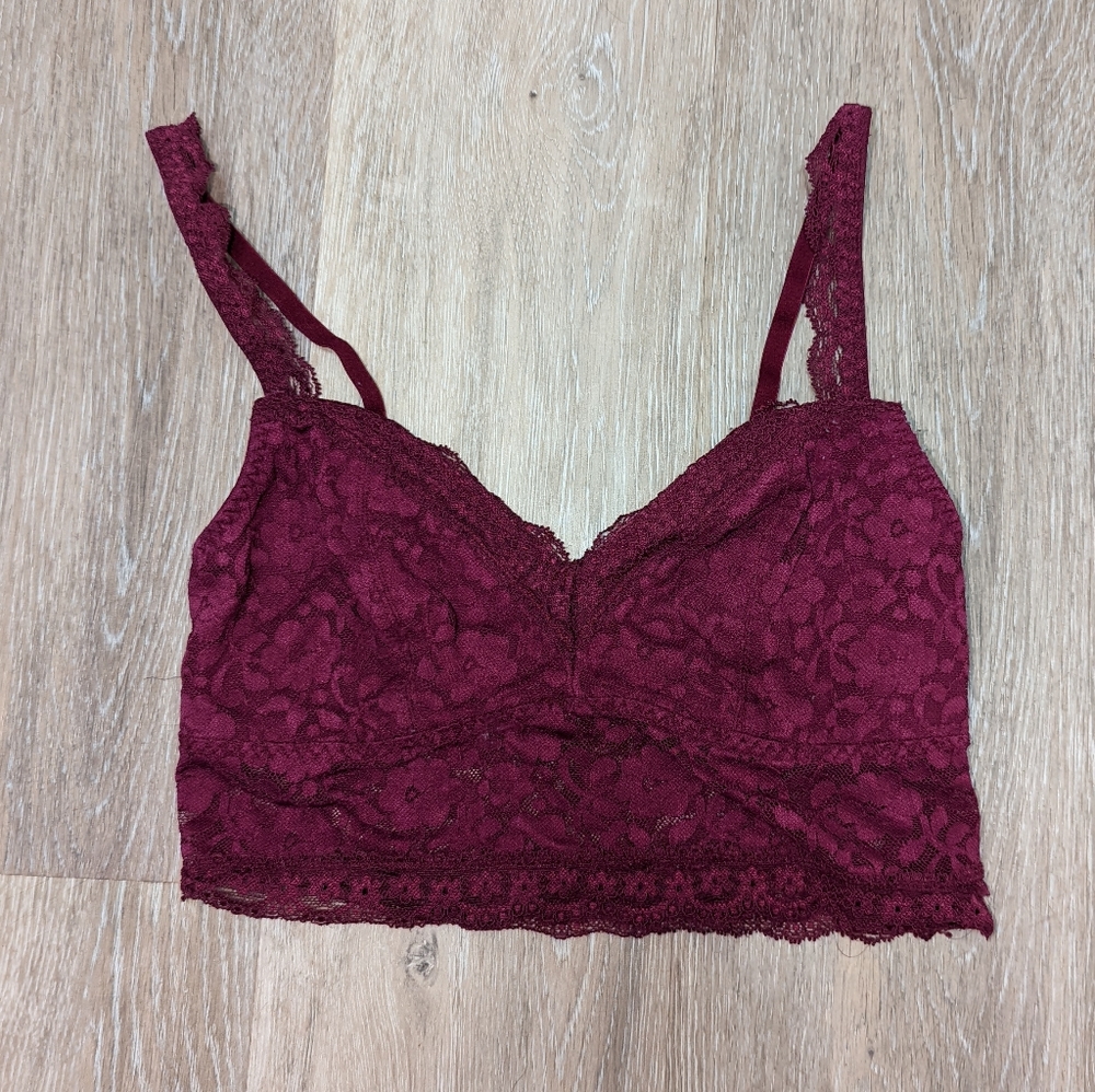 Hollister Gilly Hicks Lace Maroon Bralette